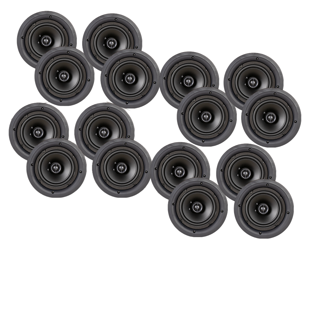 6.5" 2-way In-Ceiling Speaker Master Pack (16 Units)